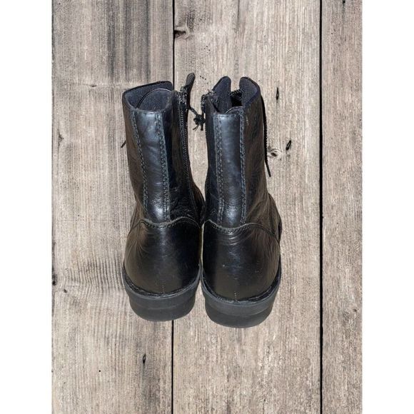 Clarks Black Lace Up Boots - Picture 4 of 9